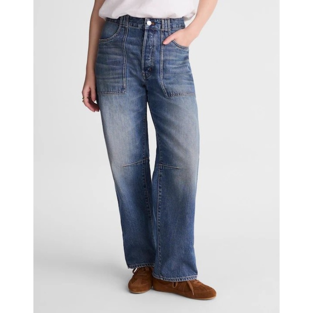 Madewell Women's barrel Jeans in Medium Blue Wash
